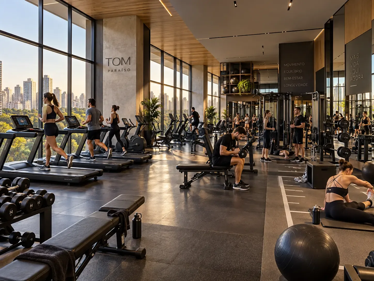 Academia profissional de aproximadamente 270 m² do TOM Paraíso