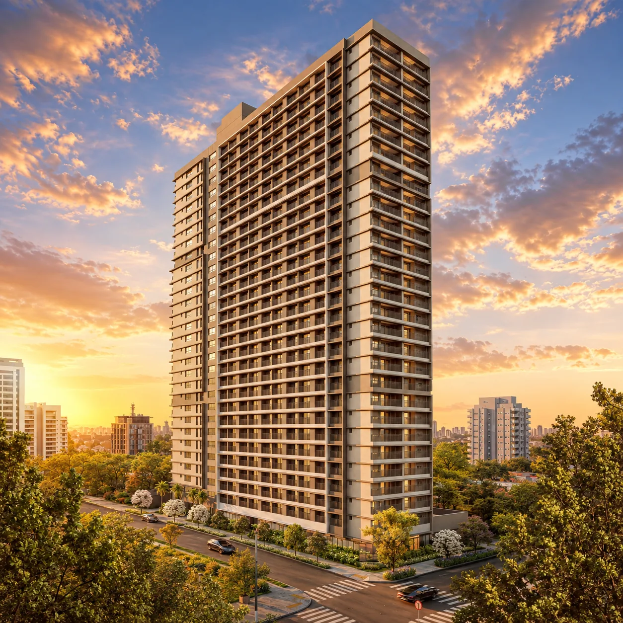 TOM Paraíso – fachada do empreendimento no bairro Paraíso em São Paulo